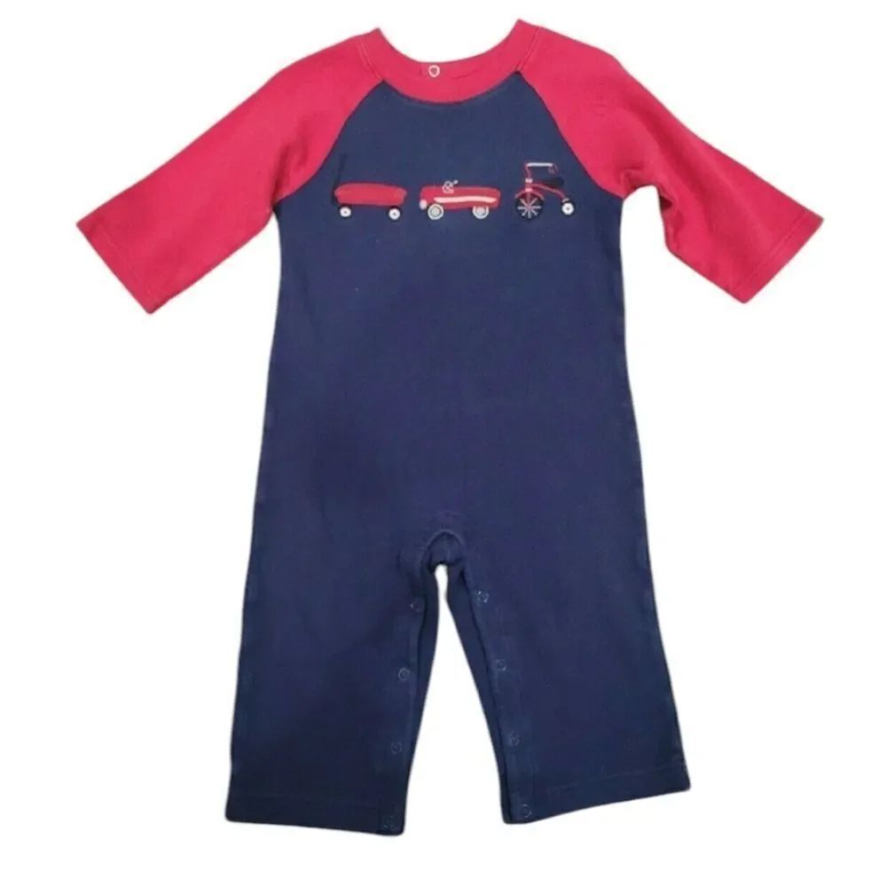 Long sleeve boys car romper